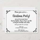 Weihnachten, Jolly Weihnachtsmann mit Schlitten Einladung (Rückseite)