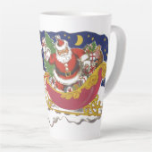 Weihnachten, Jolly Weihnachtsmann mit Schlitten Milchtasse (Rechte Ecke)