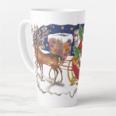 Weihnachten, Jolly Weihnachtsmann mit Schlitten Milchtasse (Linke Ecke)