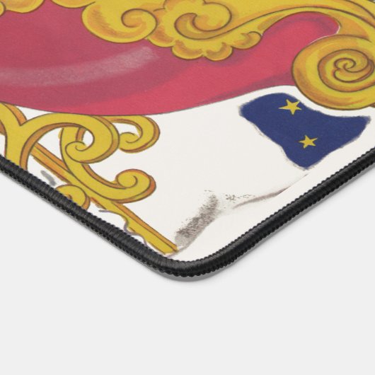 Weihnachten, Jolly Weihnachtsmann mit Schlitten Schreibtischunterlage (Ecke)