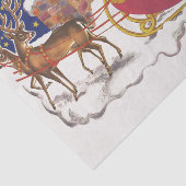 Weihnachten, Jolly Weihnachtsmann mit Schlitten Seidenpapier (Ausschnitt)