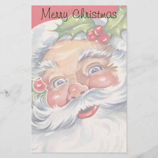 Weihnachten, Jolly Weihnachtsmann mit Seinem Hut Briefpapier (Vorderseite)