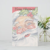 Weihnachten, Jolly Weihnachtsmann mit Seinem Hut Briefpapier (Stehend Vorderseite)