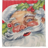Weihnachten, Jolly Weihnachtsmann mit Seinem Hut Duschvorhang (Vorderseite)
