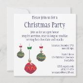 Weihnachten, Jolly Weihnachtsmann mit Seinem Hut Einladung (Rückseite)