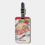 Weihnachten, Jolly Weihnachtsmann mit Seinem Hut Gepäckanhänger (Vorderseite vertikal)