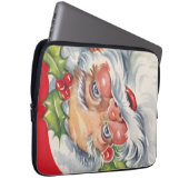 Weihnachten, Jolly Weihnachtsmann mit Seinem Hut Laptopschutzhülle (Vorne Rechts)