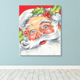 Weihnachten, Jolly Weihnachtsmann mit Seinem Hut Leinwanddruck