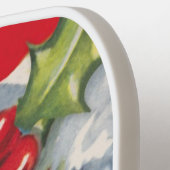 Weihnachten, Jolly Weihnachtsmann mit Seinem Hut Pickleball Schläger (Linke Seite)