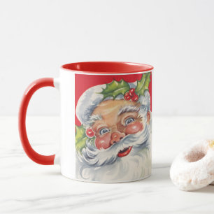 Weihnachten, Jolly Weihnachtsmann mit Seinem Hut Tasse