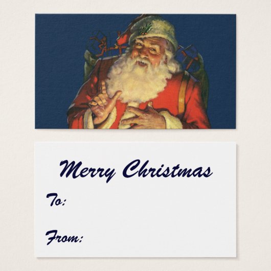 Weihnachten, Jolly Weihnachtsmann mit Spielzeug (Vorne & Hinten)