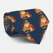 Weihnachten, Jolly Weihnachtsmann mit Spielzeug Krawatte (Gerollt)