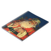 Weihnachten, Jolly Weihnachtsmann mit Spielzeug Notizblock (Linke Seite)