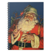 Weihnachten, Jolly Weihnachtsmann mit Spielzeug Notizblock (Vorderseite)