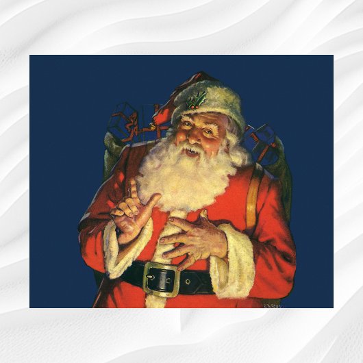 Weihnachten, Jolly Weihnachtsmann mit Spielzeug Poster