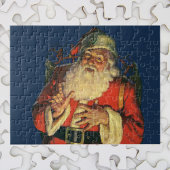 Weihnachten, Jolly Weihnachtsmann mit Spielzeug Puzzle