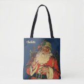 Weihnachten, Jolly Weihnachtsmann mit Spielzeug Tasche (Vorderseite)