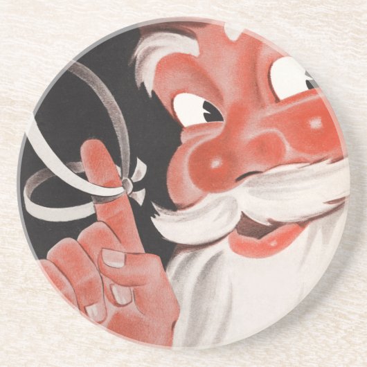 Weihnachten, Jolly Weihnachtsmann mit String Getränkeuntersetzer (Vorne)