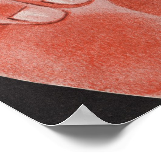 Weihnachten, Jolly Weihnachtsmann mit String Poster (Ecke)