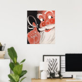 Weihnachten, Jolly Weihnachtsmann mit String Poster (Heimbüro)