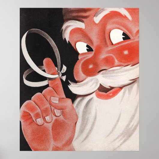 Weihnachten, Jolly Weihnachtsmann mit String Poster (Vorne)