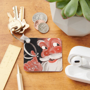 Weihnachten, Jolly Weihnachtsmann mit String Schlüsselanhänger