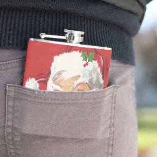 Weihnachten, Jolly Winking Weihnachtsmann Flachmann