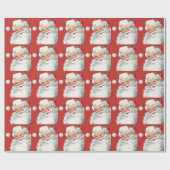Weihnachten, Jolly Winking Weihnachtsmann Geschenkpapier (Flach)