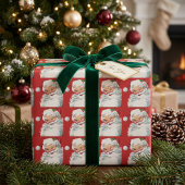 Weihnachten, Jolly Winking Weihnachtsmann Geschenkpapier