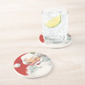 Weihnachten, Jolly Winking Weihnachtsmann Getränkeuntersetzer (Seite)