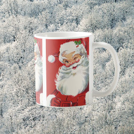 Weihnachten, Jolly Winking Weihnachtsmann Kaffeetasse