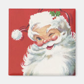 Weihnachten, Jolly Winking Weihnachtsmann Magnet (Vorne)