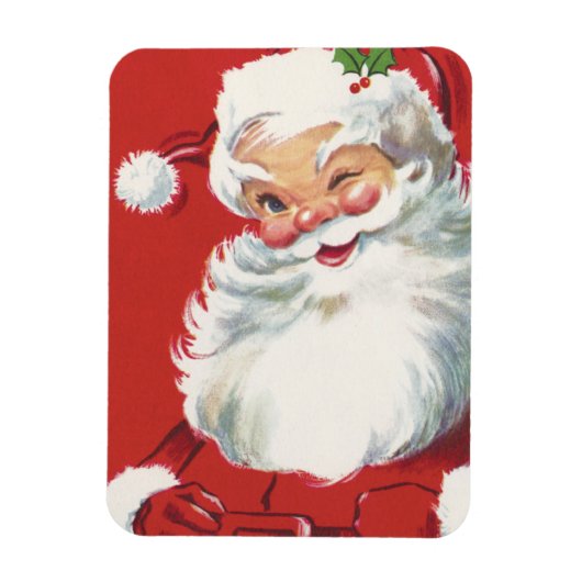 Weihnachten, Jolly Winking Weihnachtsmann Magnet (Vertikal)