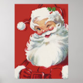 Weihnachten, Jolly Winking Weihnachtsmann Poster (Vorne)