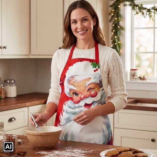 Weihnachten, Jolly Winking Weihnachtsmann Schürze