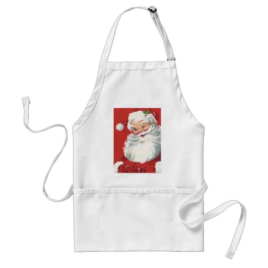 Weihnachten, Jolly Winking Weihnachtsmann Schürze (Vorne)