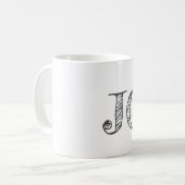 Weihnachten JOY Dog Holly Bow Feiertage Spaß Kaffeetasse (Vorderseite Links)