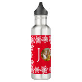 Weihnachten "JOY" Red White Snowflake V Edelstahlflasche (Links)