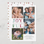 Weihnachten JOYFUL GREETINGS 4 Fotos Wasserfarbe (Vorne/Hinten)