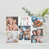 Weihnachten JOYFUL GREETINGS 5 Fotos Wasserfarbe (Stehend Vorderseite)