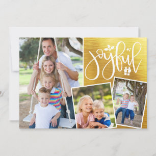 Weihnachten Joyful Modernes Metallisches Gold Drei