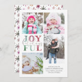 Weihnachten JOYFUL URLAUB 4Fotos Wasserfarbe (Vorne/Hinten)