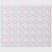 Weihnachten JOYFUL Wasserfarbenpastete Geschenkpapier (Flach)