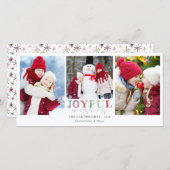 Weihnachten JOYFUL WISHER 3 Fotos Wasserfarbe (Vorne/Hinten)