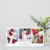 Weihnachten JOYFUL WISHER 3 Fotos Wasserfarbe (Stehend Vorderseite)