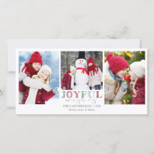 Weihnachten JOYFUL WISHER 3 Fotos Wasserfarbe