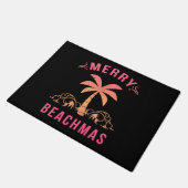 Weihnachten Juli Küste Strand Merry Beachmas Palm Fußmatte (Schrägansicht)