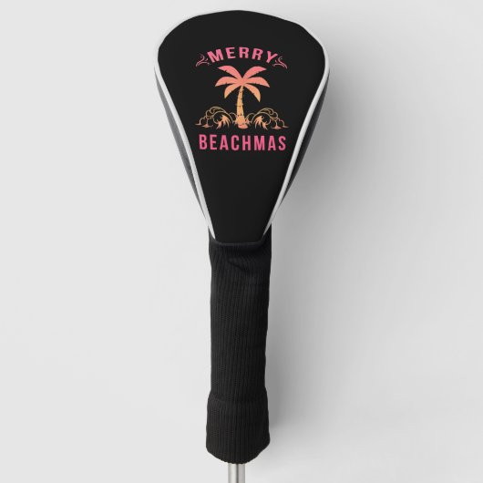 Weihnachten Juli Küste Strand Merry Beachmas Palm Golf Headcover (Vorderseite)