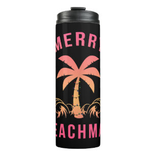 Weihnachten Juli Küste Strand Merry Beachmas Palm Thermosbecher