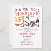 Weihnachten Juli Skeleton Sommerwochenbär Geburtst Einladung (Vorderseite)